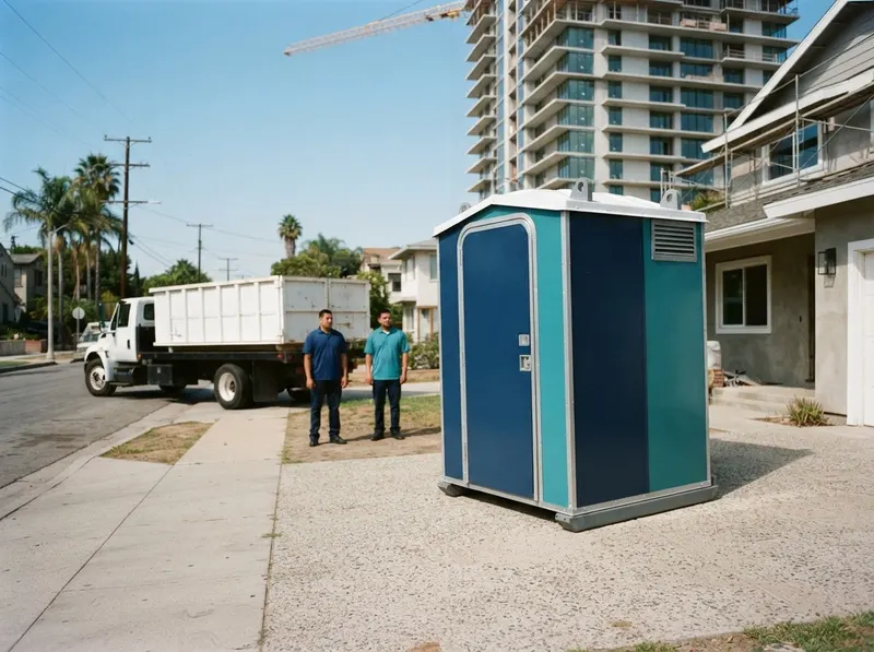 High-Rise and Crane-Lift Portable Toilets in Los Angeles, CA